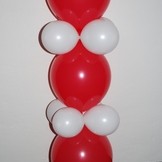 Balónek řetězový 1ks - červená